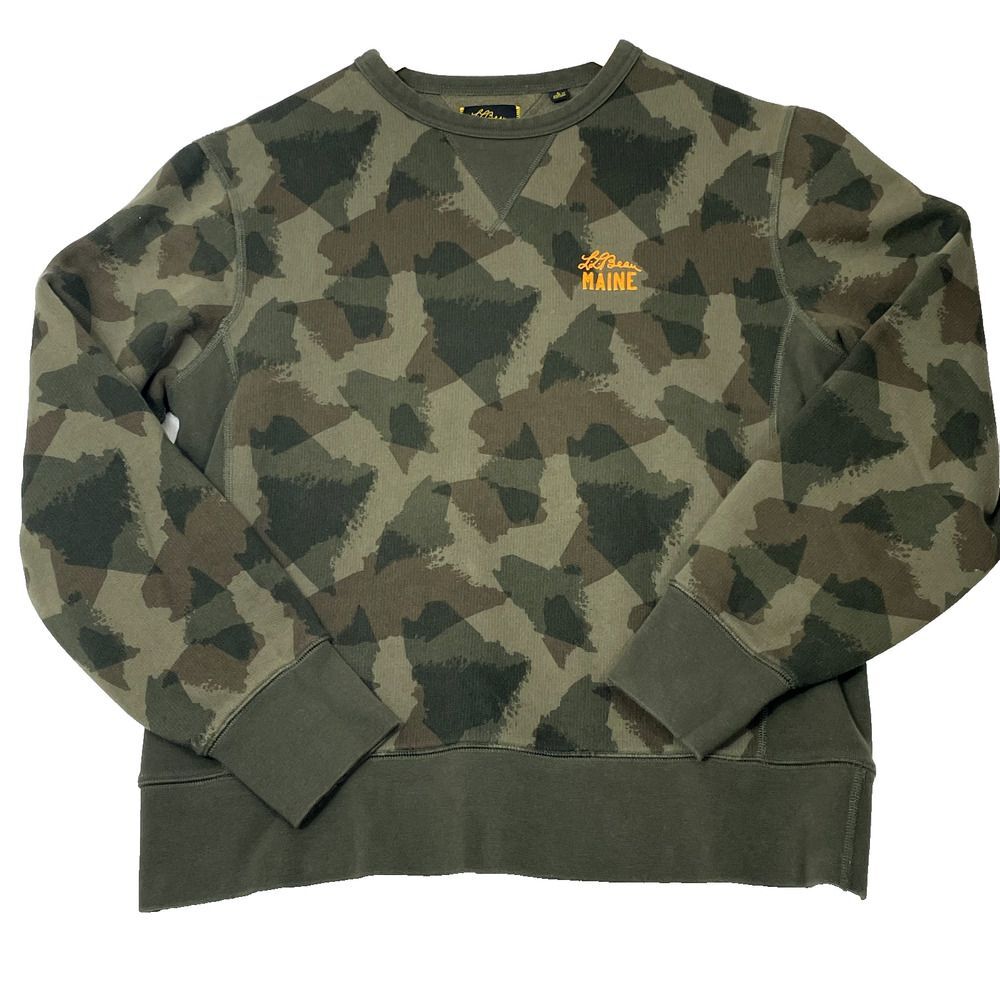 Todd Snyder X LL‎ Bean Camo Green Crewneck Pullover Sweatshirt - Men’s Large